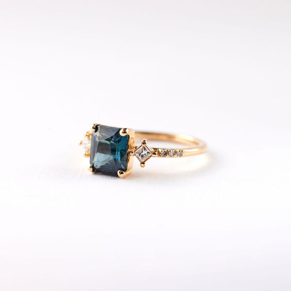May Ring 1.83 Carat Blue Radiant Sapphire Porter Gulch