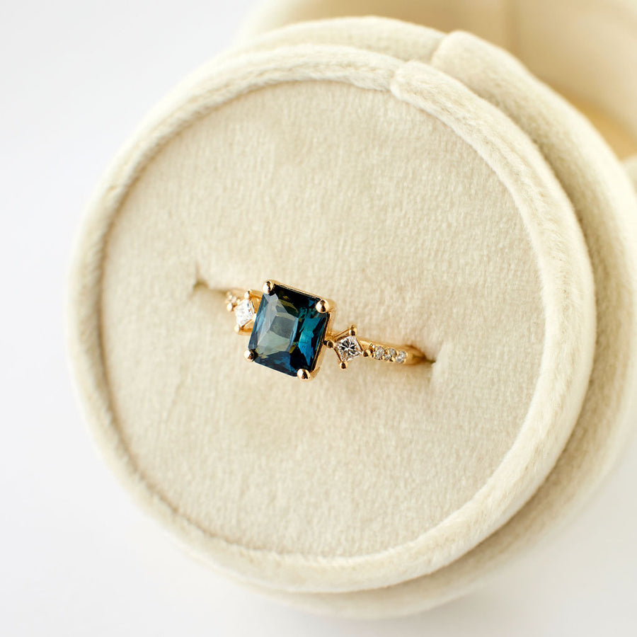 May Ring - 1.83 Carat Blue Radiant Sapphire