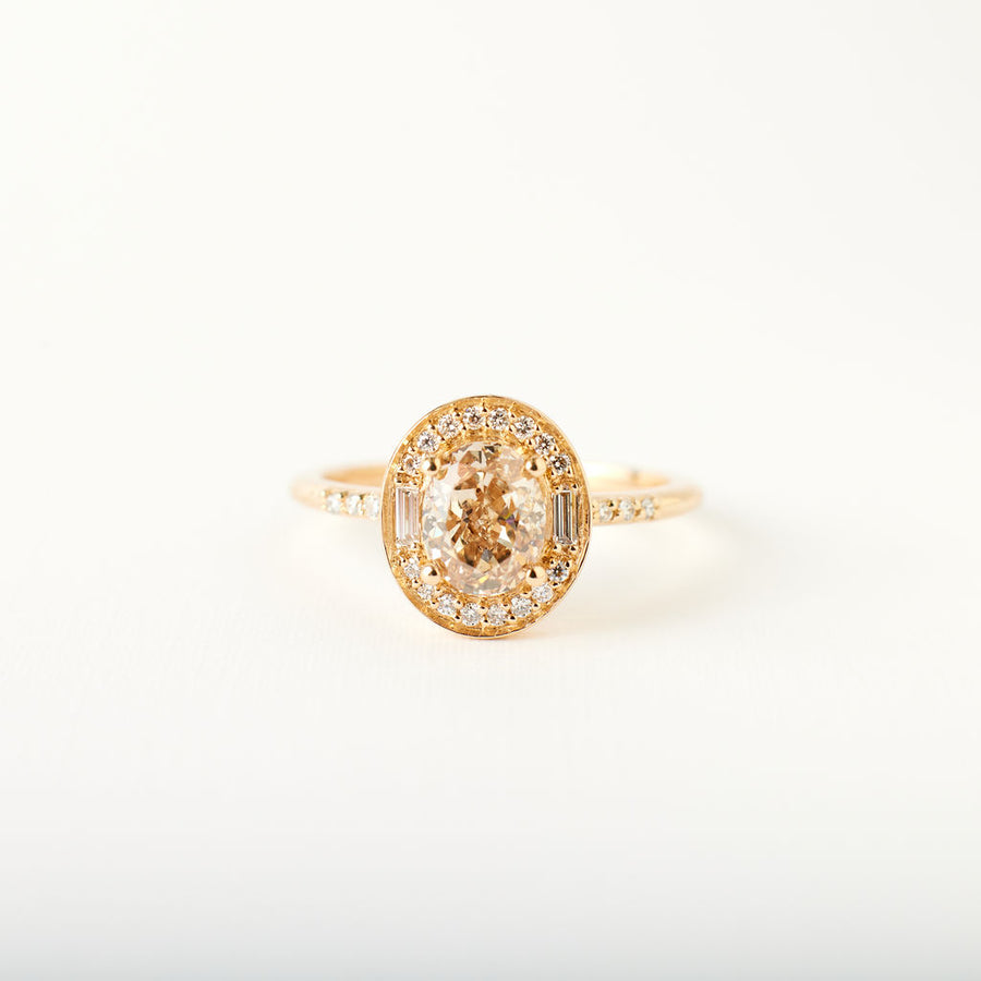 Athena ring - 1.02 carat champagne diamond