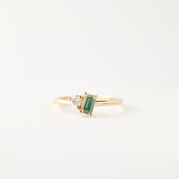 Simone Ring - Limited Collection Spring Green Sapphire + Diamond