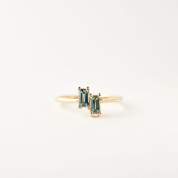 Lily-Mae Ring - Teal + Blue Sapphires