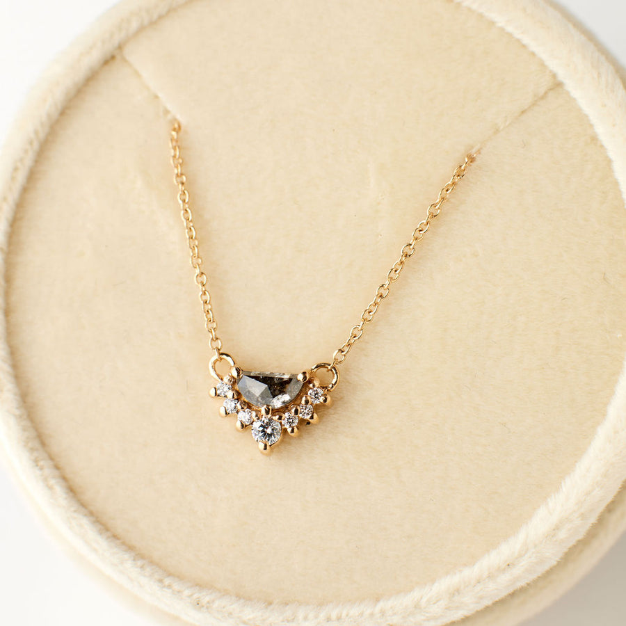 Adeline Necklace - Half-Moon Diamond Necklace