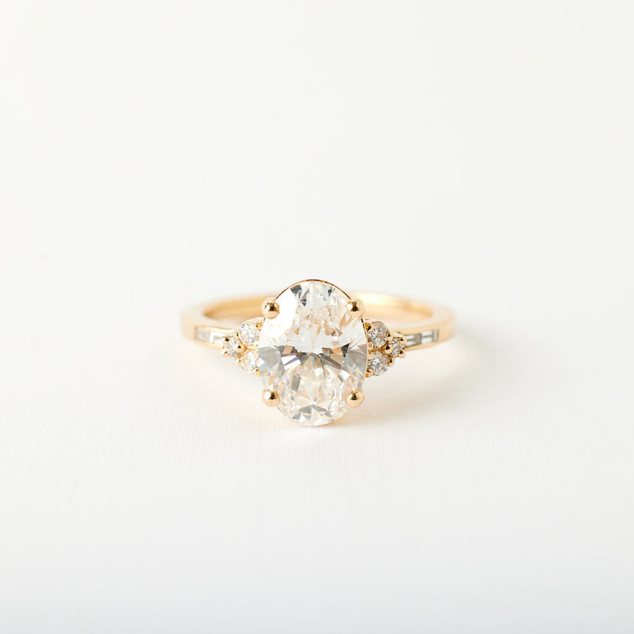 Marigold ring - 2.00ct oval lab-grown diamond