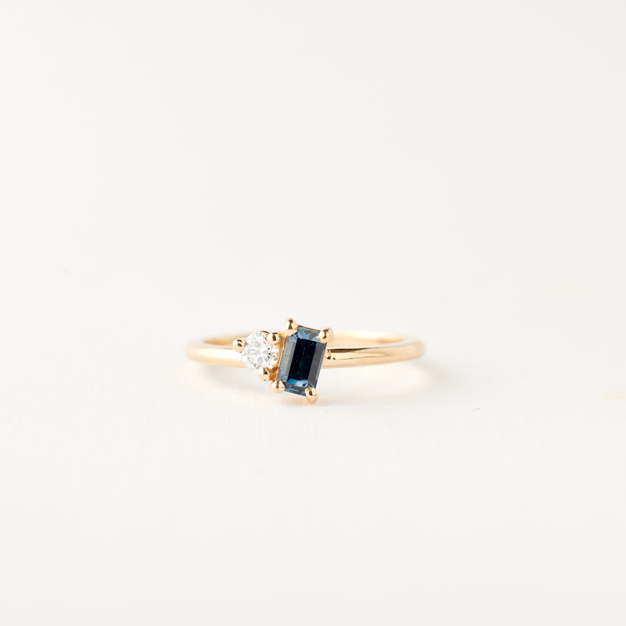 Simone Ring - Limited Collection Blue Sapphire + Diamond