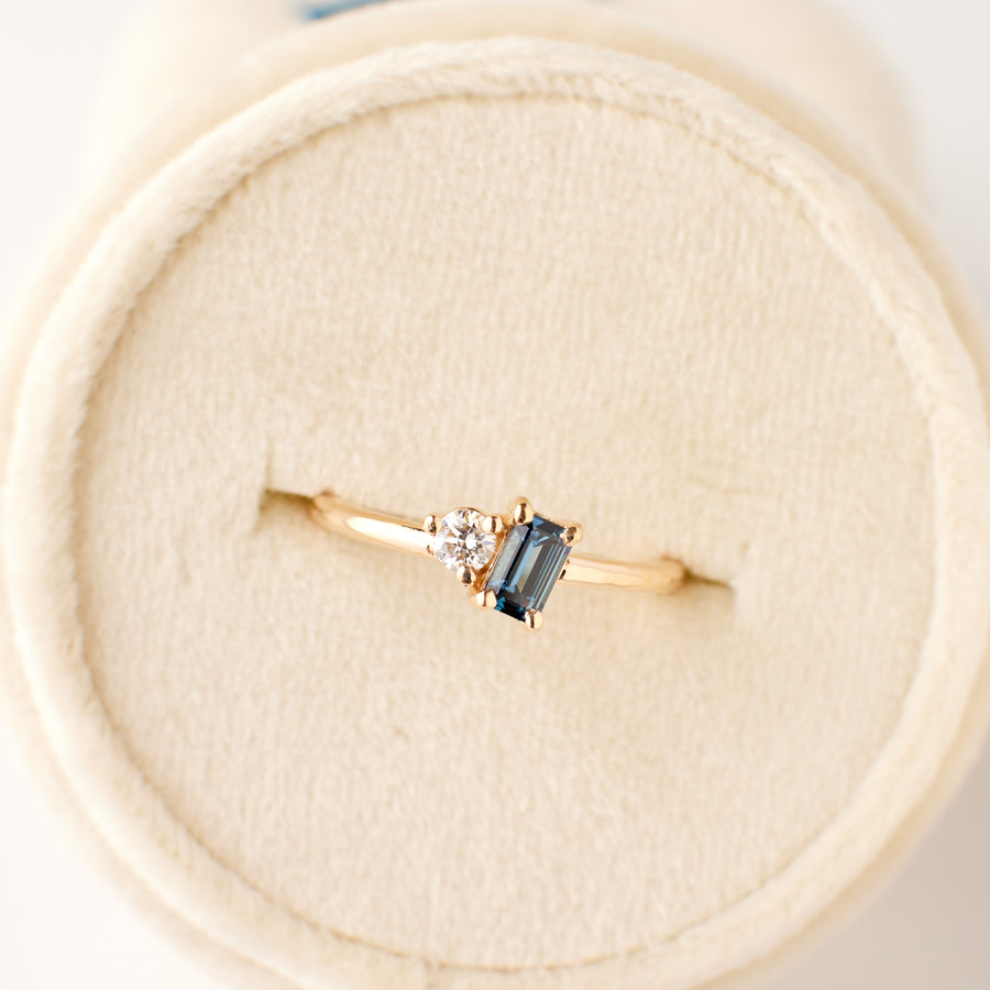 Simone Ring - Limited Collection Blue Sapphire + Diamond