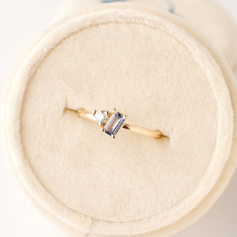 Simone Ring - Limited Collection Lavender-Grey Sapphire + Diamond