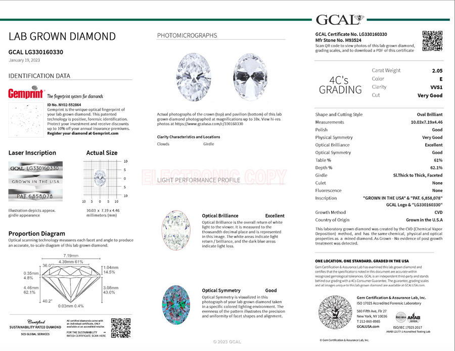 Marigold Ring - 2.05 Carat Oval Lab Diamond