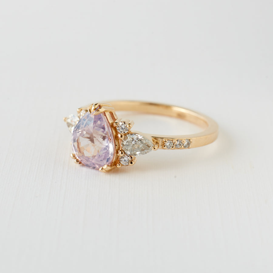 Rosalind Ring - 2.07 Carat Pink Pear Sapphire