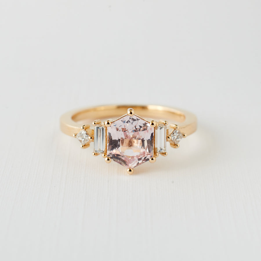 Josie Ring - 1.40ct. pink hexagon sapphire