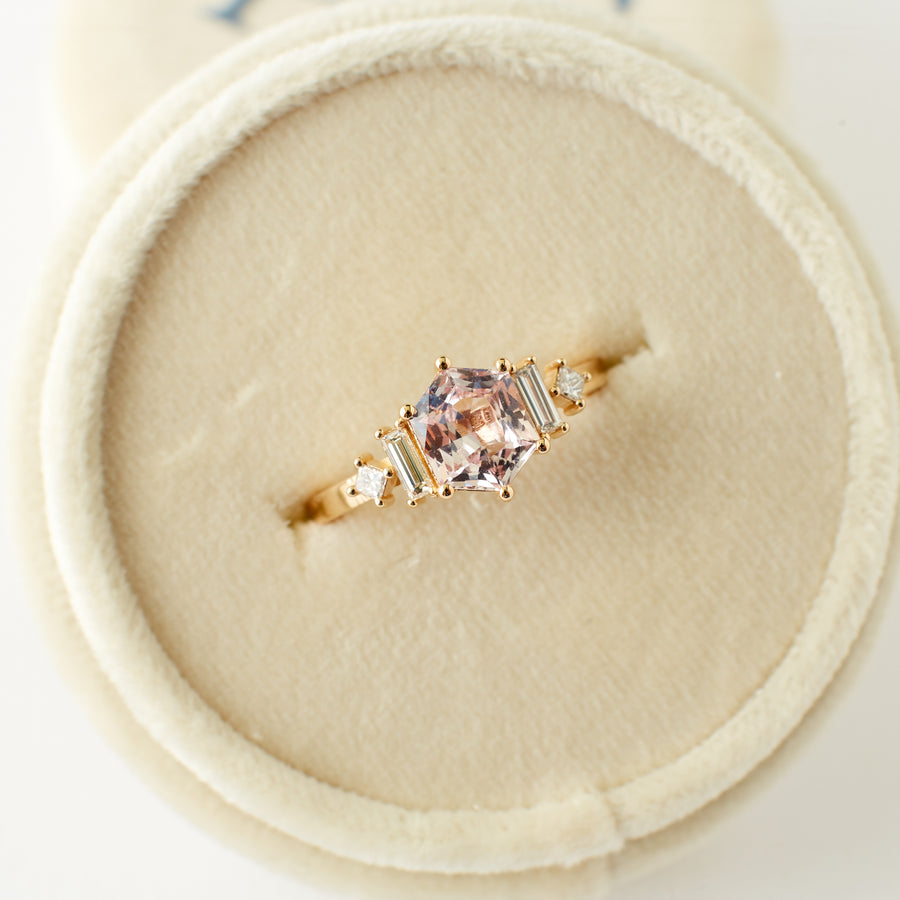 Josie Ring - 1.40ct. pink hexagon sapphire