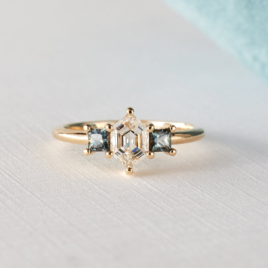 Calista Ring - .65 Carat Hexagon Diamond