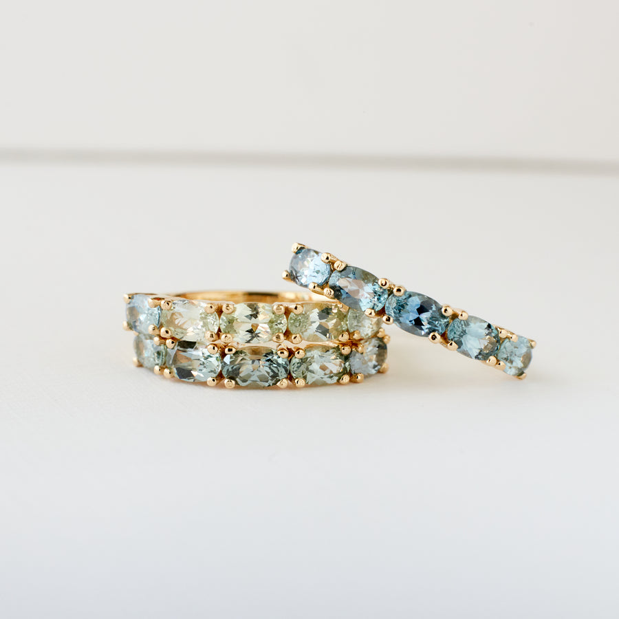Seabright Ring - Light Blue Sapphires