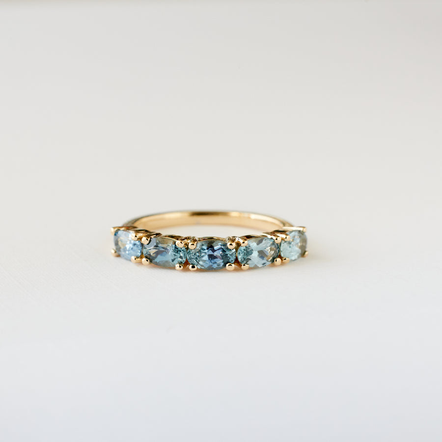 Seabright Ring - Light Blue Sapphires