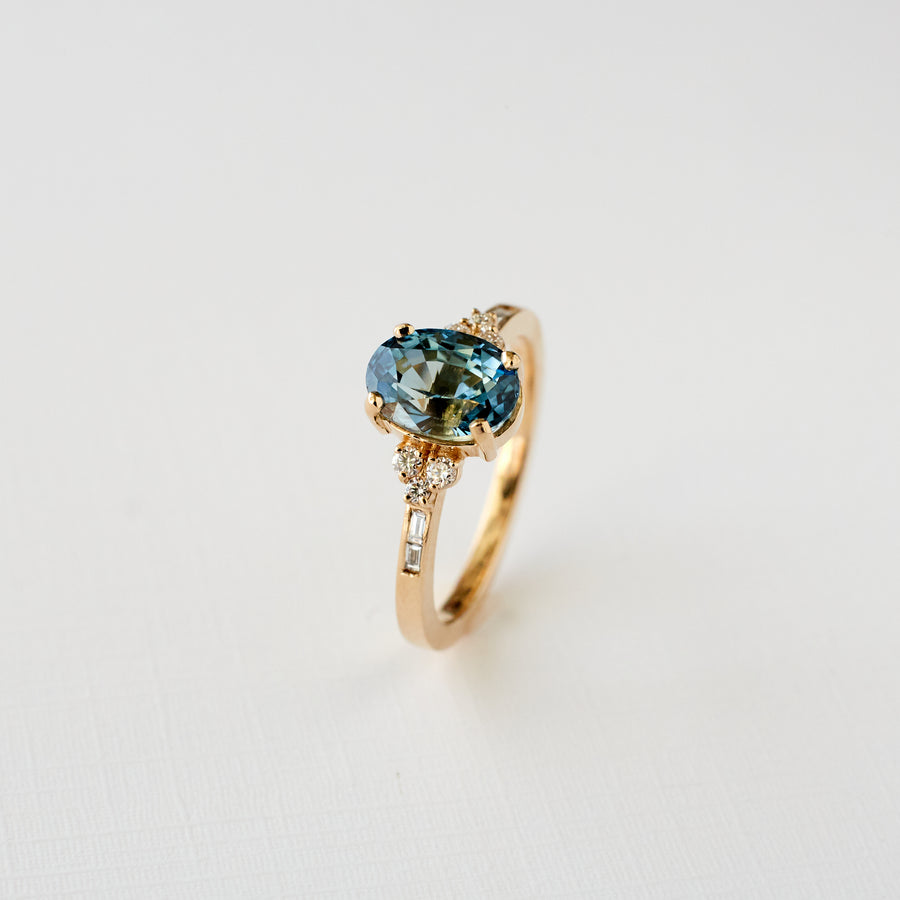 Marigold Ring - 2.01 carat oval sapphire