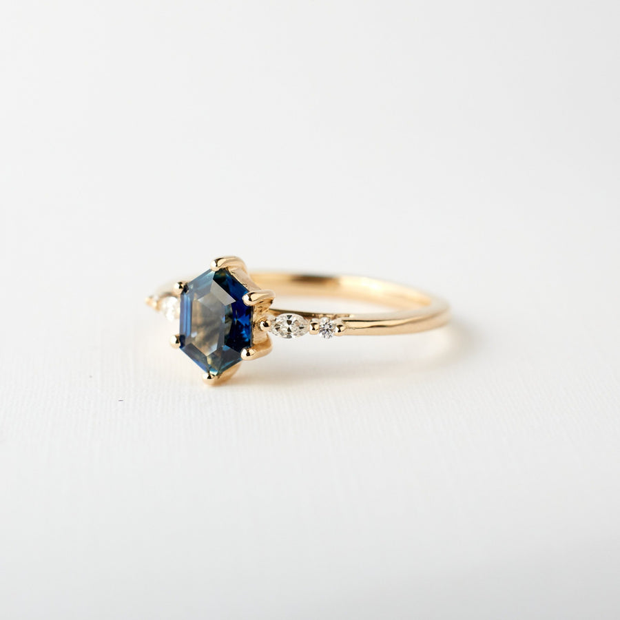 Astra Ring - 1.08 carat blue sapphire