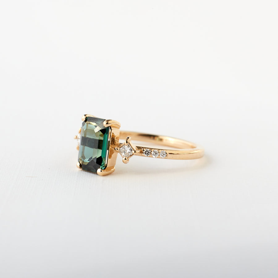 May Ring - 1.66 carat emerald cut sapphire