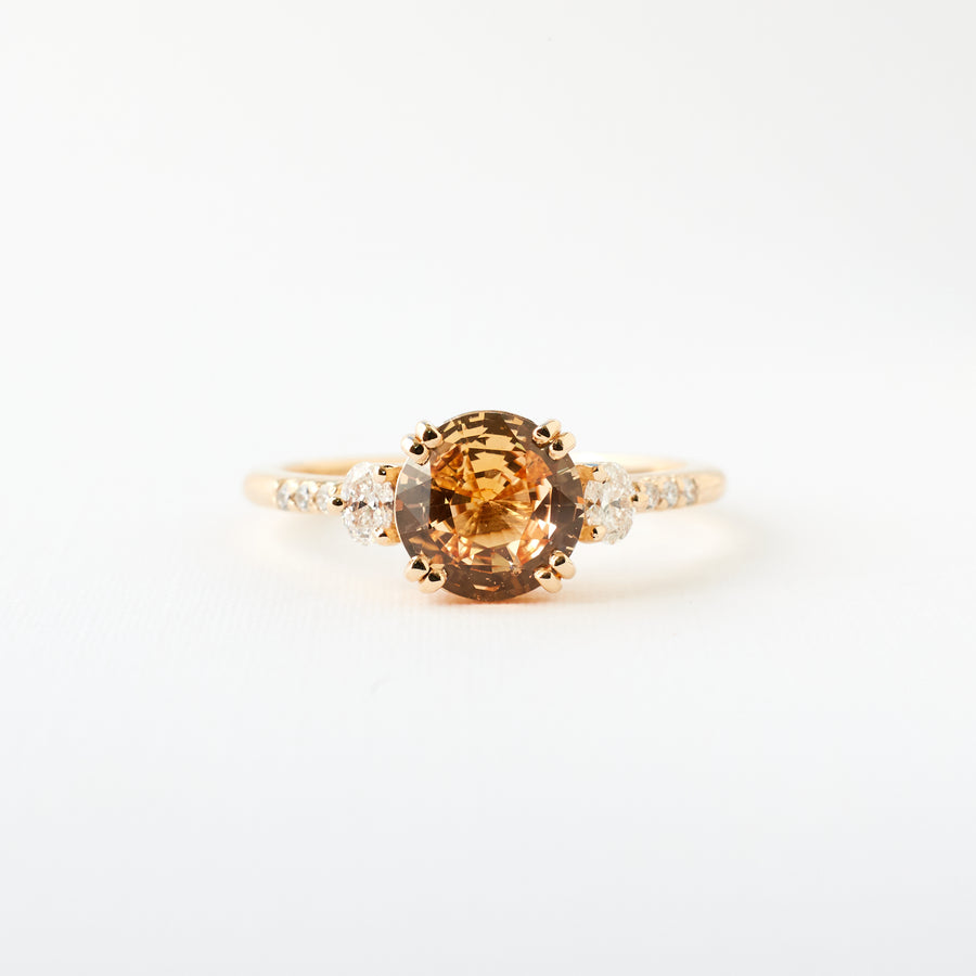 Laurel Ring - 1.56 carat round sapphire