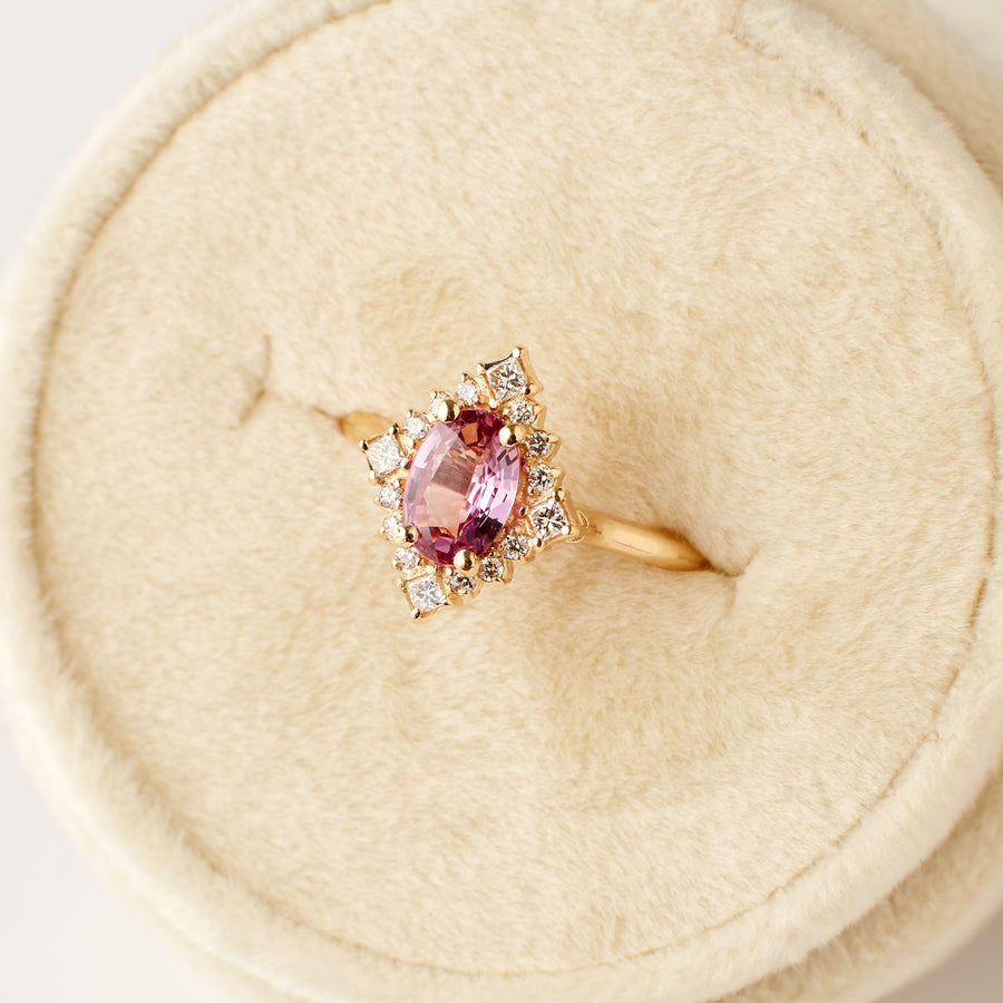 Mirabelle Ring - .74 carat pink sapphire