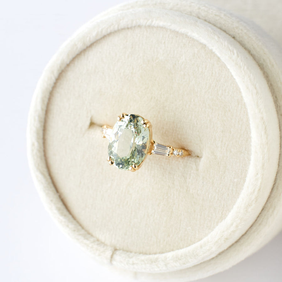 Sylvie Ring - 3.23 carat mint oval sapphire
