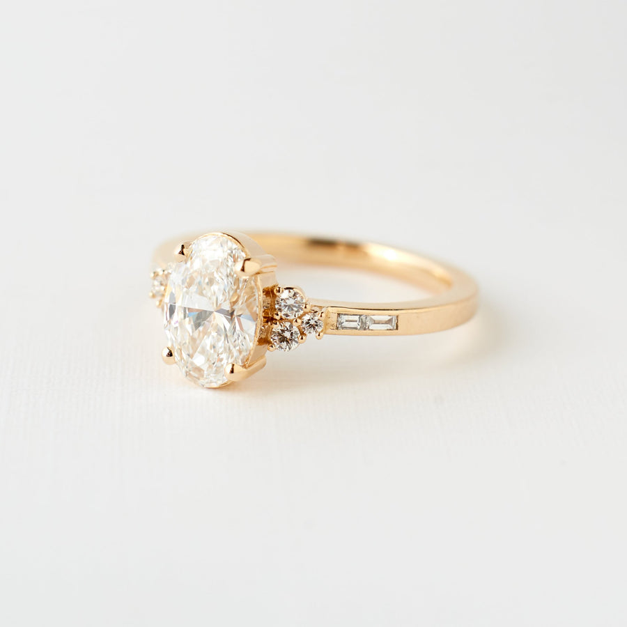 Marigold Ring - 1.23 Carat Brilliant-Cut, Oval, Lab Diamond