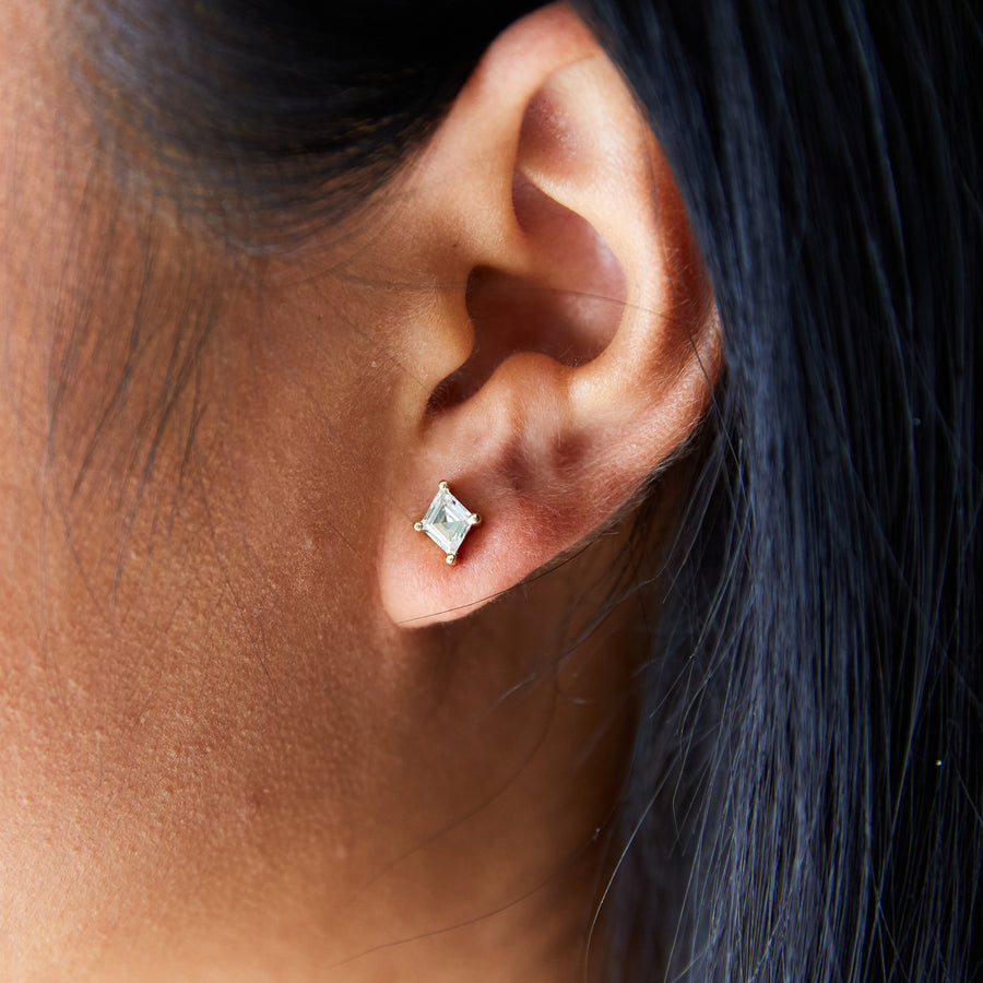 Lola Earrings - .83 carat GIA Certified Lozenge Shape Diamond Earrings