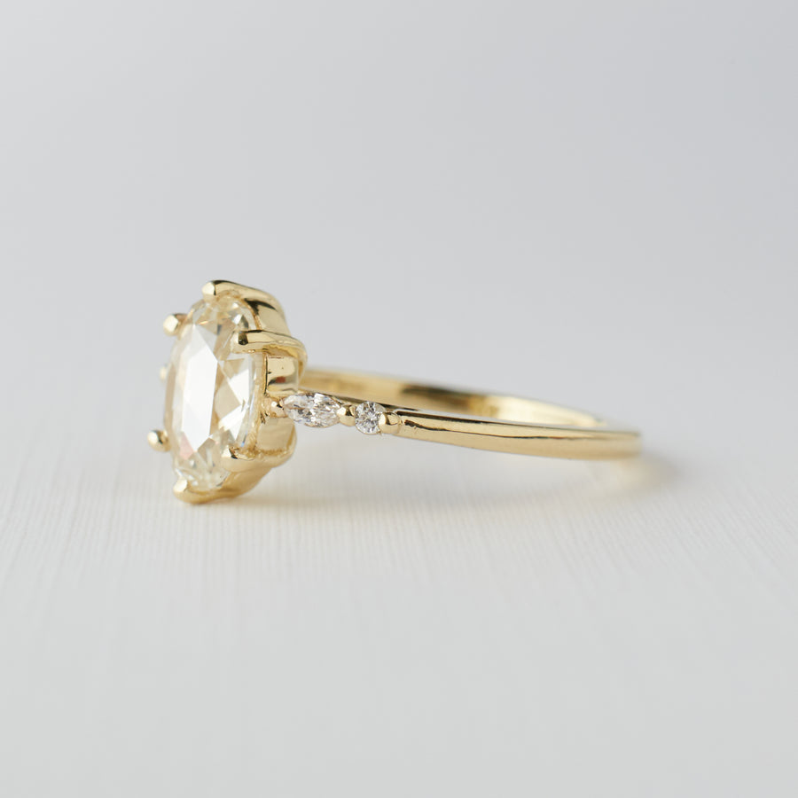 Astra Ring - 1.01 carat rose cut diamond