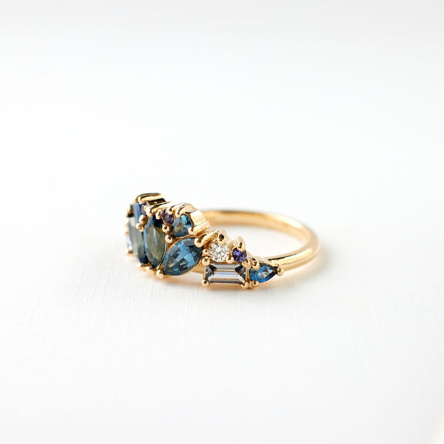 Posie Ring - Blue and Grey