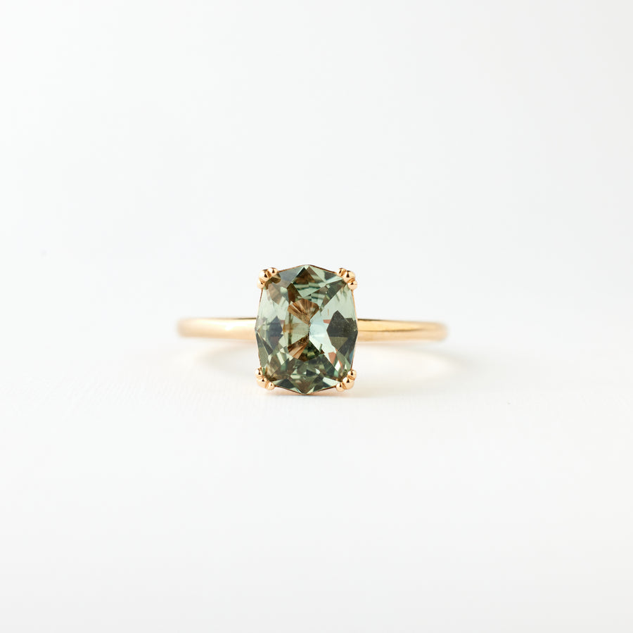 Kennedy Ring - 1.64 Carat Minty-Silver-Green Sapphire