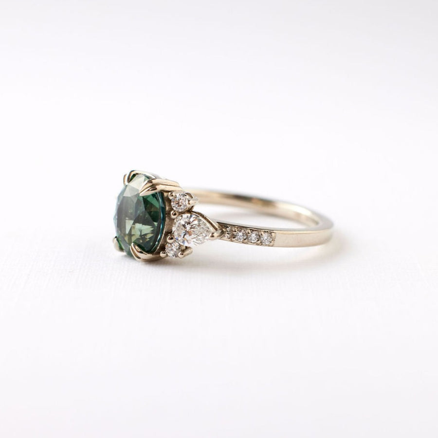 Rosalind Ring - 2.56 Carat Green Oval Sapphire