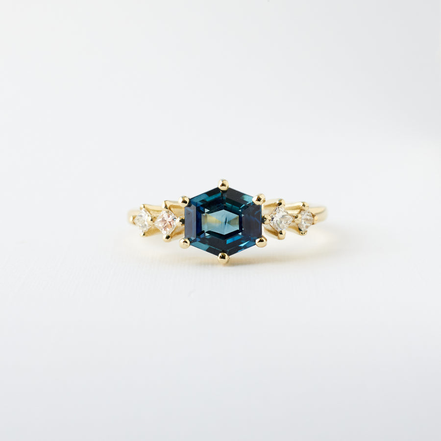 Valentina Ring - 1.57 carat hexagon sapphire