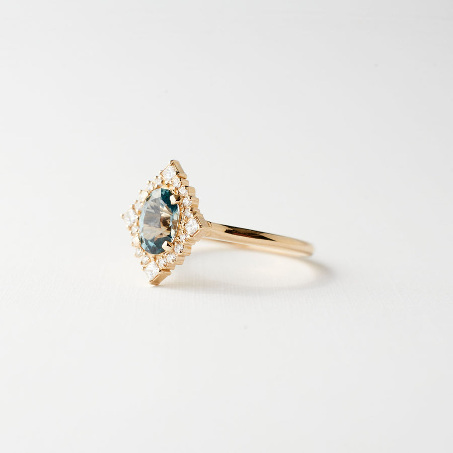 Mirabelle Ring - .83 Carat Blue Oval Montana Sapphire